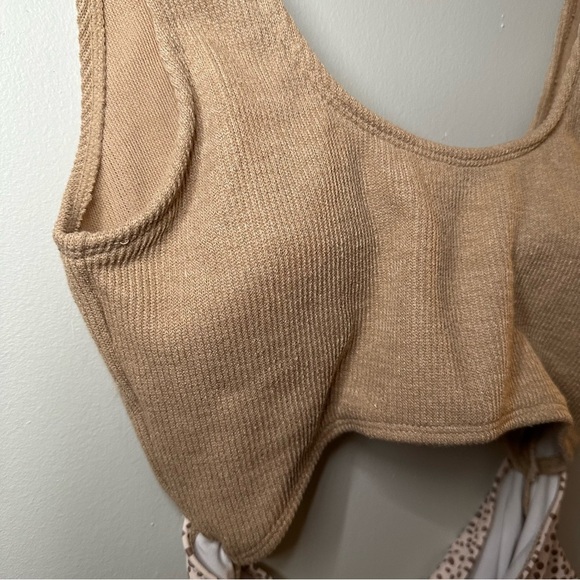 Tan Dalmatian Cutout Bathing Suit - Picture 7 of 9